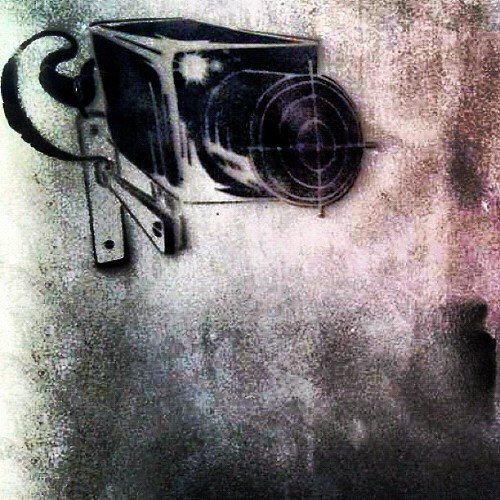 Graffiti einer Überwachungskamera